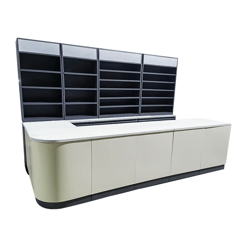 Konter Tampilan Checkout Toko Serba Ada Penyimpanan Berkapasitas Tinggi